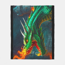ウェールズのドラゴンでイギリスの城を温める フリースブランケット