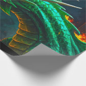 ウェールズのドラゴンでイギリスの城を温める ラッピングペーパー (角)