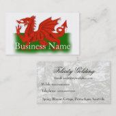 ウェールズのドラゴンの名刺 名刺 (正面/裏面)