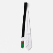 ウェールズのドラゴンのCymruのタイの緑赤く白いウェールズ ネクタイ (裏面)