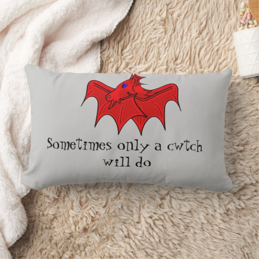 ウェールズのドラゴンはウェールズのcwtchを与えます ランバークッション (ブランケット)