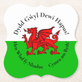 ウェールズのドラゴン聖デイビッドの日 ペーパーコースター (正面)