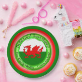 ウェールズのドラゴン聖デイビッドの日 9" プレートを編集 ペーパープレート (パーティー)