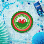 ウェールズのドラゴン プレート 編集可能 セント・デイヴィデイ 7" (パーティー)