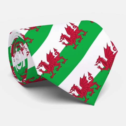 ウェールズのネクタイ、ファッションウェールズ州旗、ビジネス ネクタイ (ロール)