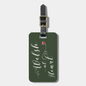 ウェールズのハートラゲッジタグテンプレート ラゲッジタグ (正面縦)