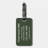 ウェールズのハートラゲッジタグテンプレート ラゲッジタグ (裏面縦)