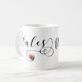 ウェールズのハート国旗 コーヒーマグカップ (正面左)