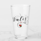 ウェールズのハート国旗 タンブラーグラス (裏面)