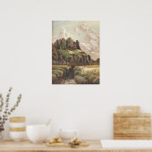 ウェールズのハーレック城I ポスター (キッチン)