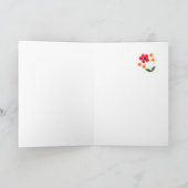 ウェールズのバースデー・カード-フラワーパワー カード (内部)