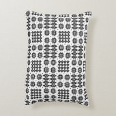 ウェールズのフェイクなタペストリーの白黒アクセントの枕 アクセントクッション (裏面(縦))