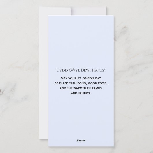 ウェールズのプライドの聖者のデイヴィッドの日のカスタムの文字 シーズンカード (裏面)