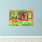 ウェールズのホット秋の日キャンバス キャンバスプリント (インサイチュ (ウッドフロア))