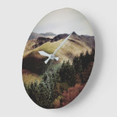 ウェールズのマウンテンビューズ ラージ壁時計 (傾斜)