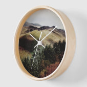 ウェールズのマウンテンビューズ 壁時計 (傾斜)