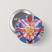 ウェールズのライオン 缶バッジ (正面&裏面)