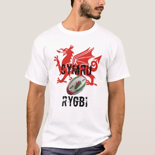 ウェールズのラグビーのTシャツ Tシャツ (正面)