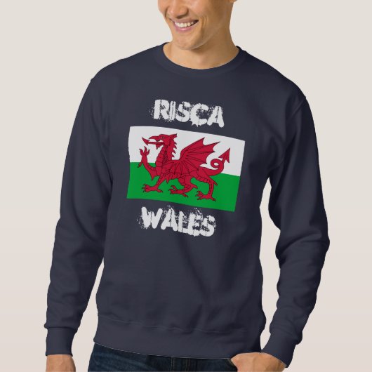 ウェールズのリッカ国旗 スウェットシャツ (正面)