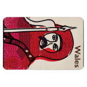 ウェールズのヴィンテージ旅行ポスター マグネット (横)