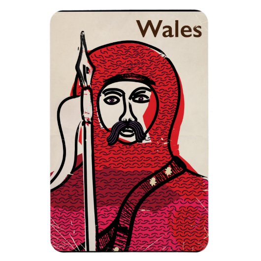 ウェールズのヴィンテージ旅行ポスター マグネット (縦)