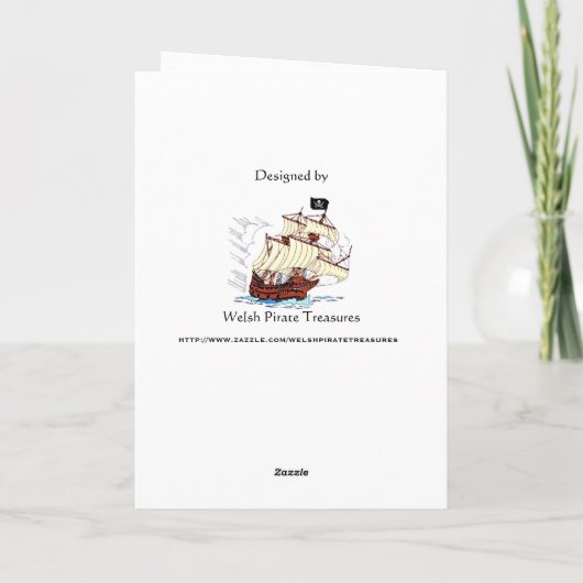 ウェールズの二か国語の誕生日の挨拶 カード (裏面)