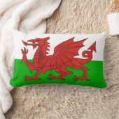 ウェールズの国のドラゴンの旗ウェールズイギリス ランバークッション (ブランケット)