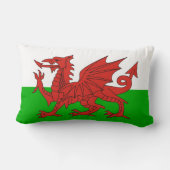 ウェールズの国のドラゴンの旗ウェールズイギリス ランバークッション (裏面)