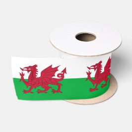 ウェールズの国旗リボン、ドラゴンのファッション、Cymru、ウェールズ サテンリボン
