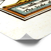 ウェールズの地図または国旗 ポスター (角)