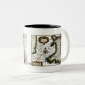 ウェールズの地図や旗 ツートーンマグカップ (正面右)