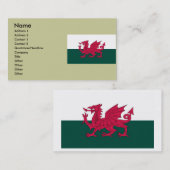 ウェールズの地図や旗 名刺 (正面/裏面)