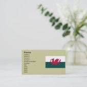 ウェールズの地図や旗 名刺 (スタンド正面)