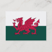 ウェールズの地図や旗 名刺 (裏面)