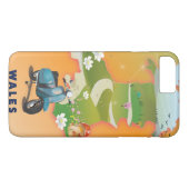 ウェールズの地図ヴィンテージ旅行ポスター Case-Mate iPhoneケース (裏面(横))