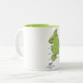 ウェールズの地図 ツートーンマグカップ (正面左)