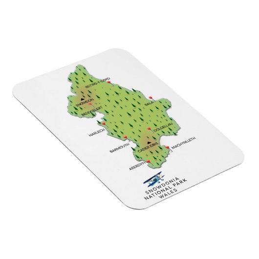 ウェールズの地図 マグネット (右側)