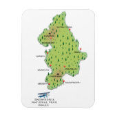 ウェールズの地図 マグネット (縦)