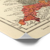 ウェールズの地質図 ポスター (角)