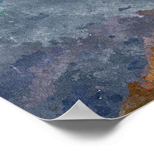 ウェールズの山景色 ポスター (角)