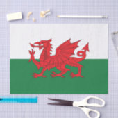 ウェールズの旗のティッシュペーパー 薄葉紙 (クラフト)