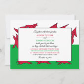 ウェールズの旗, ウェールズの国旗 結婚式 招待状 (正面)