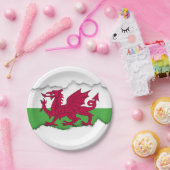 ウェールズの旗 ペーパープレート (パーティー)