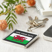 ウェールズの旗 ワールドカップ2022 サッカー キーホルダー (側面)