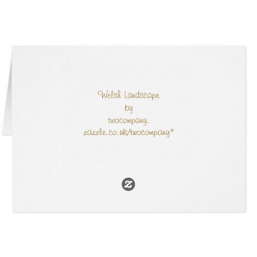 ウェールズの景観カード (裏面横)