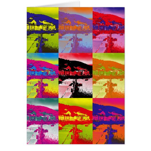 ウェールズの村のグリーティングカード (正面)