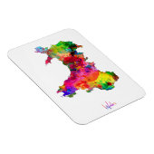 ウェールズの水彩地図 マグネット (右側)