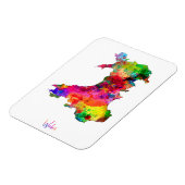 ウェールズの水彩地図 マグネット (左側)