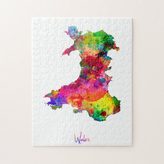 ウェールズの水彩画の地図 ジグソーパズル (縦)