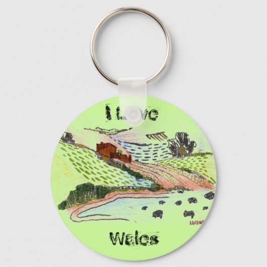 ウェールズの田舎 キーホルダー (正面)